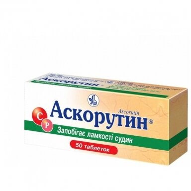 Maisto papildas ASKORUTIN, 50 tab. Maisto papildas ASKORUTIN, 50 tab.