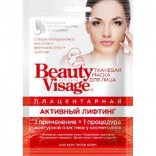 Beauty Visage placentinė stangrinamoji tekstilinė veido kaukė, 25 ml