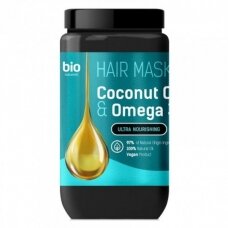 BIO NATURELL plaukų kaukė su kokosų aliejumi ir omega 3, 946 ml
