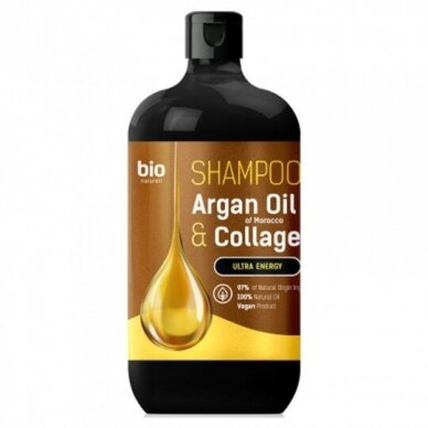 BIO NATURELL šampūnas plaukams su argano aliejumi ir kolagenu, 946 ml