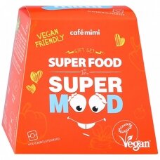 Cafė Mimi Super Food Citrus Boom rinkinys: dušo želė 100 ml, rankų kremas 30 ml, plaušinė