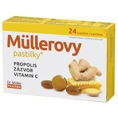 Dr. Müller pastilės  Propolis, imbieras, vitaminas C.  Maisto papildas, pastilės. 24 pastilės