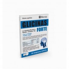 GLICINAS FORTE  su vitaminais B6, B12 ir tiaminu(vitaminu B1)  Maisto papildas 50 čiulpiamų tablečių