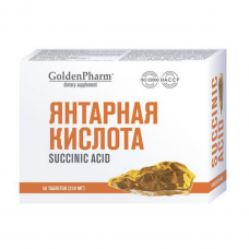 Golden Pharm gintaro rūgštis + vitaminas C, 50 tablečių