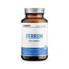 ICONFIT Geležis Ferrum 20 mg + Vitaminas C 100 mg (90 Kapsulių)
