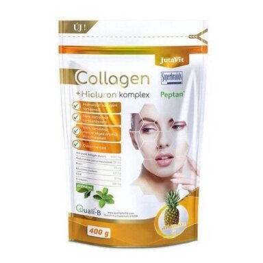 Jutavit Kolageno + Hialurono Kompleksas - Ananasas, 400 g Jutavit Kolageno + Hialurono Kompleksas - Ananasas, 400 g