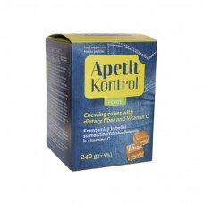 Maisto papildas “Apetit - Kontrol forte” kramtomi kubeliai su maistinėmis skaidulomis,240 g