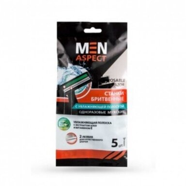 MEN ASPECT vyriški vienkartiniai skustuvai, 5 vnt.