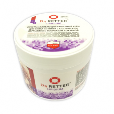 Regeneruojantis barjerinis odos priežiūros kremas Dr.Retter® Lipidium, 300 ml