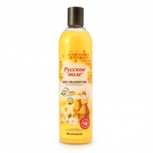 Ruskoje Pole šampūnas-bio visų tipų plaukams medaus, 400 ml