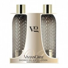 VIVIAN GRAY rinkinys dušo želė ir losjonas kūnui Gemstone Ylang & Vanilla, 2 x 300 ml
