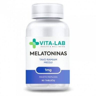 VITA-LAB maisto papildas Melatoninas 1 mg, N90 VITA-LAB maisto papildas Melatoninas 1 mg, N90