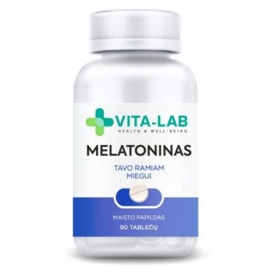 VITA-LAB maisto papildas Melatoninas 2 mg, N90 VITA-LAB maisto papildas Melatoninas 2 mg, N90
