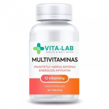 VITA-LAB maisto papildas Multivitaminas 12 komponentų, N90 VITA-LAB maisto papildas Multivitaminas 12 komponentų, N90